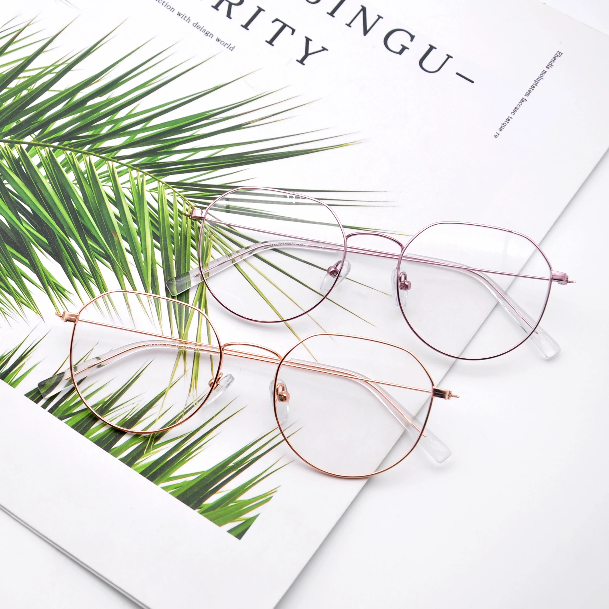 

Latest for girl and boy glasses frames wholesale 2021 new eyeglasses round mirror metal optical frames