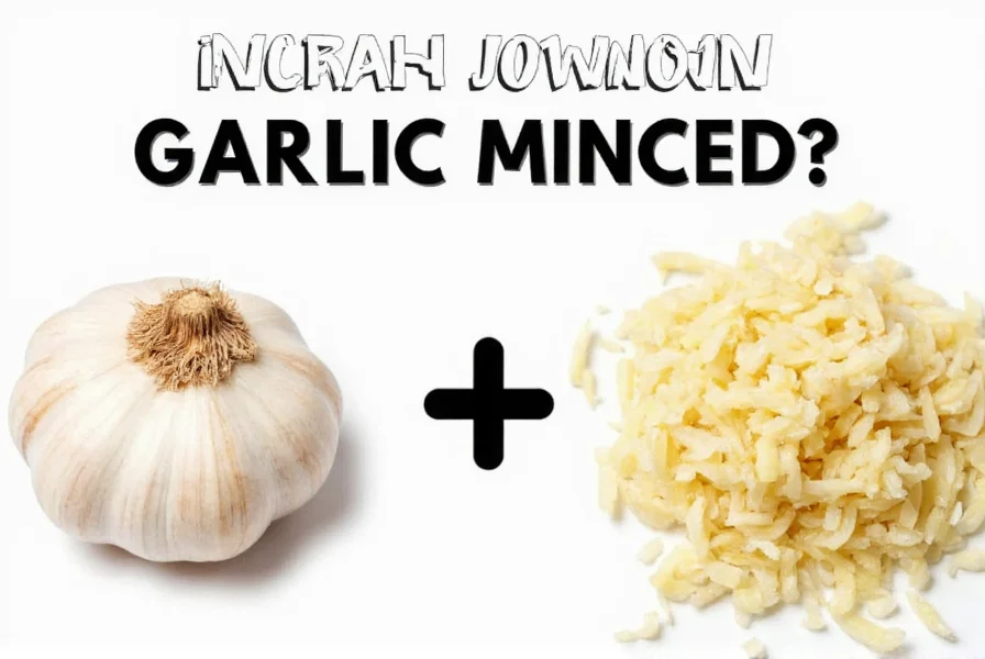 Chef's hand mincing garlic on cutting board with proper technique