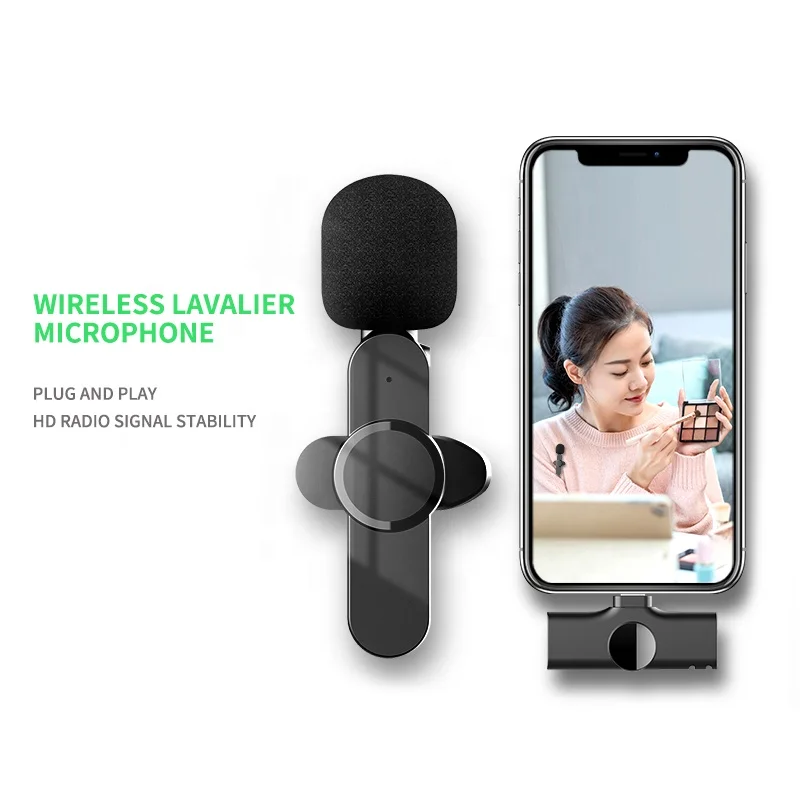 

BASIX Microphone For iPhone 7 8 Plus X XS Max 11 Pro XR Condenser Studio Professional Live Streaming Audio Lapel Lavalier