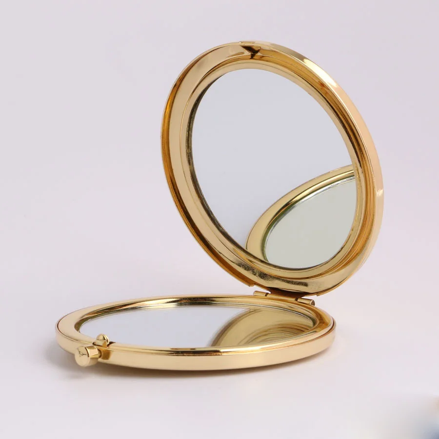 

factory personalized custom made round pocket mirror for ladies hand mirror, Rose gold , silver , purple ,blue ......