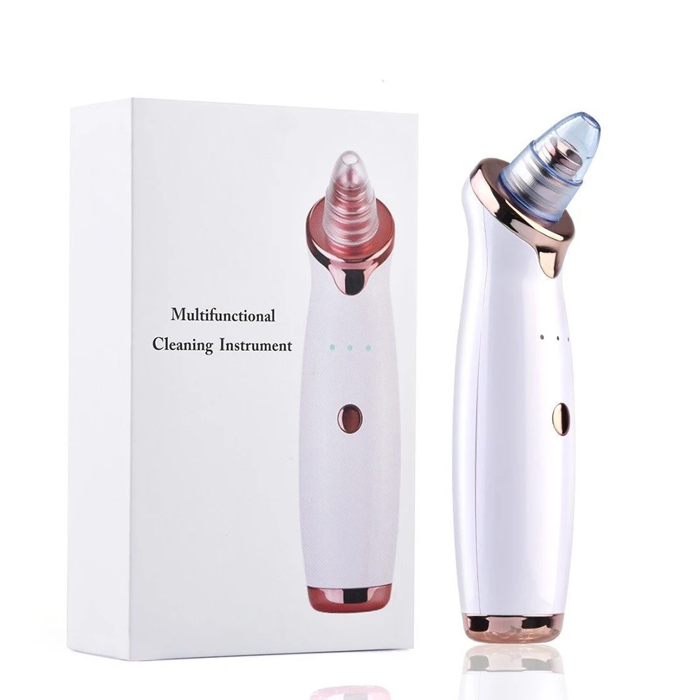 

beauty instrument best portable facial pore cleaner 2021 beauty device comedo acne suction blackhead remover vacuum, White+pink