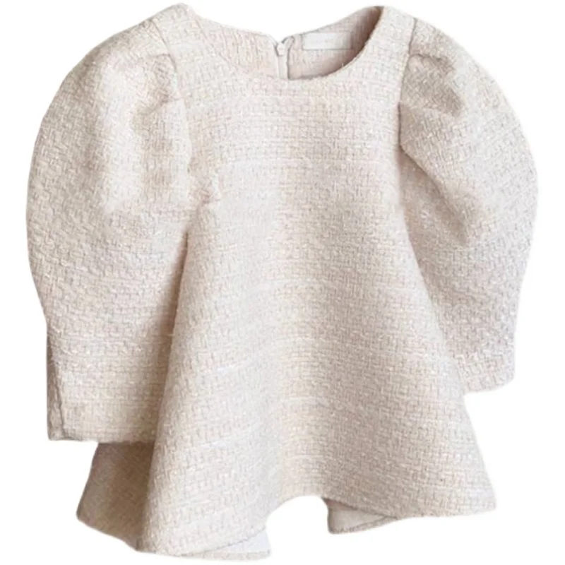 

Wholesale South Korea 2022 Summer New Temperament Fashion Zipper Round Neck Puff Sleeve Top Wild Women's Blouses