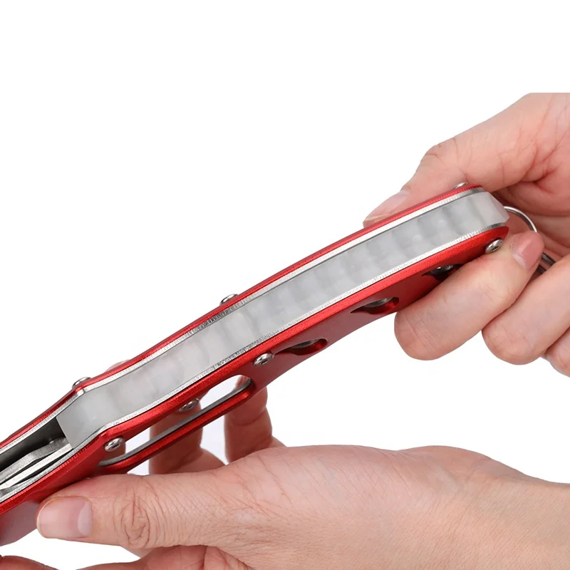 

Amazon ebay wholesale aluminum multi fishing pliers scissors of fishing tools, Gray, red, black