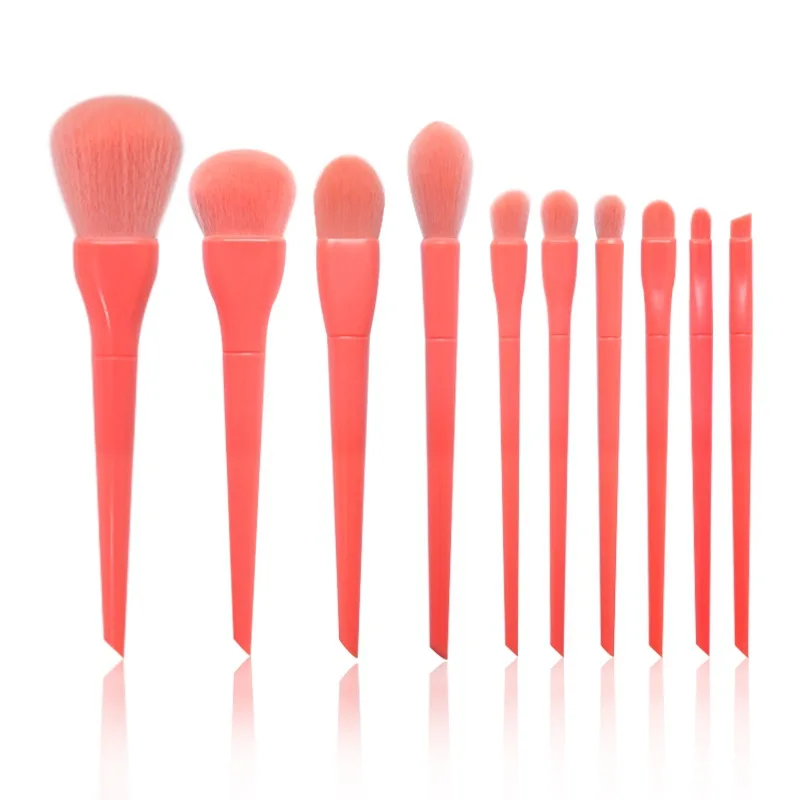 

private label plastic soft bristle makeup brush tools eye shadow brush set blending brush, Customized color