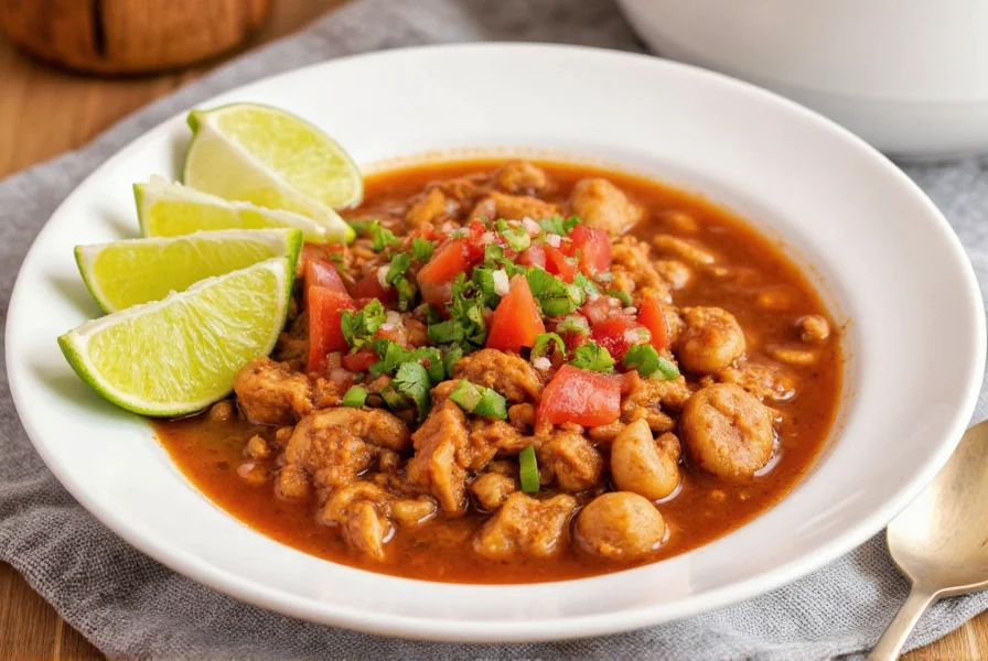 Vegetarian posole with mushrooms and kale