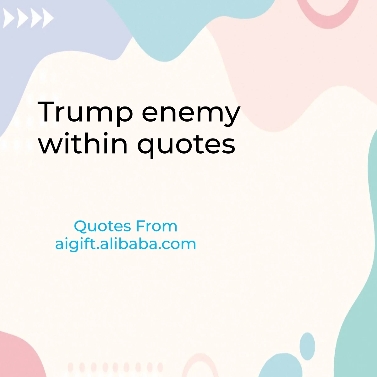 trump enemy within quotes