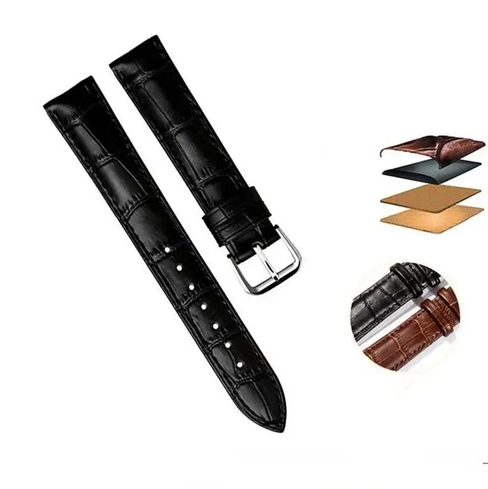 

Genuine Leather Watch Bands Top Calf Grain Leather Watch Strap 12MM 14mm 16mm 18mm 20mm 22mm 24mm for Men and Women