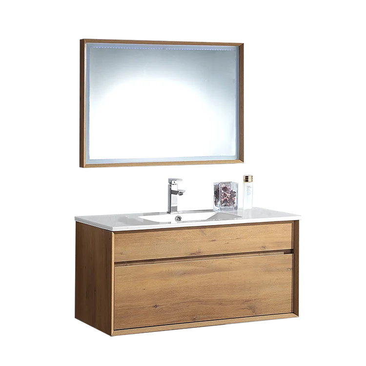 Wall Hang Melamine Finish Modern Basin Set Bathroom Vanity Cabinet
