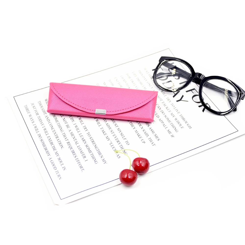 

new design custom printed handmade foldable leather eyeglasses case for spectacle, Customized color