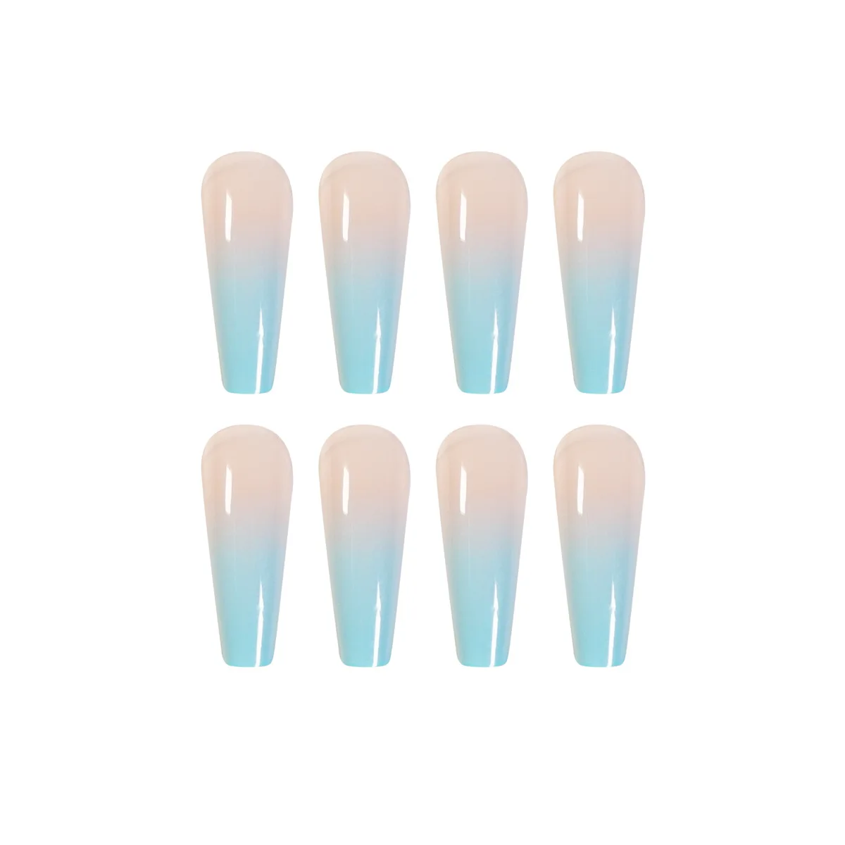 

Sky Blue Coffin-shaped Glitter Nail Sequins Decorations Nail Art Glitter Flakes