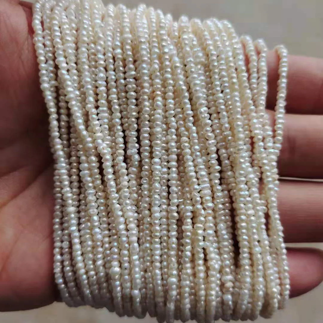 

2-2.5 Mm Mimi Near Round Loose Pearl Wholesale Freshwater Pearl Strand Natural