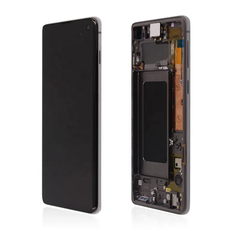 

For Samsung for Galaxy S10 LCD Display Touch Screen Digitizer S10 Screen Replacement Assembly, Black white gold