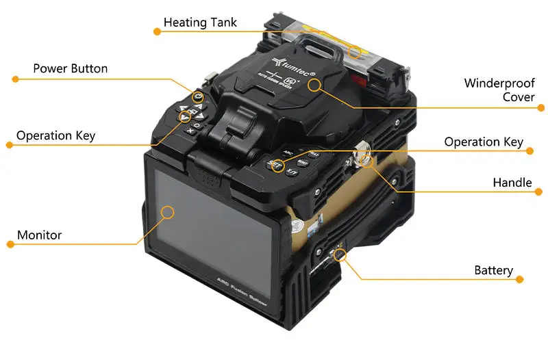 tumtec 6 motor arc optical fiber fusion splicer machine same as sumitomo fiber fusion splicer V9+/V9mini
