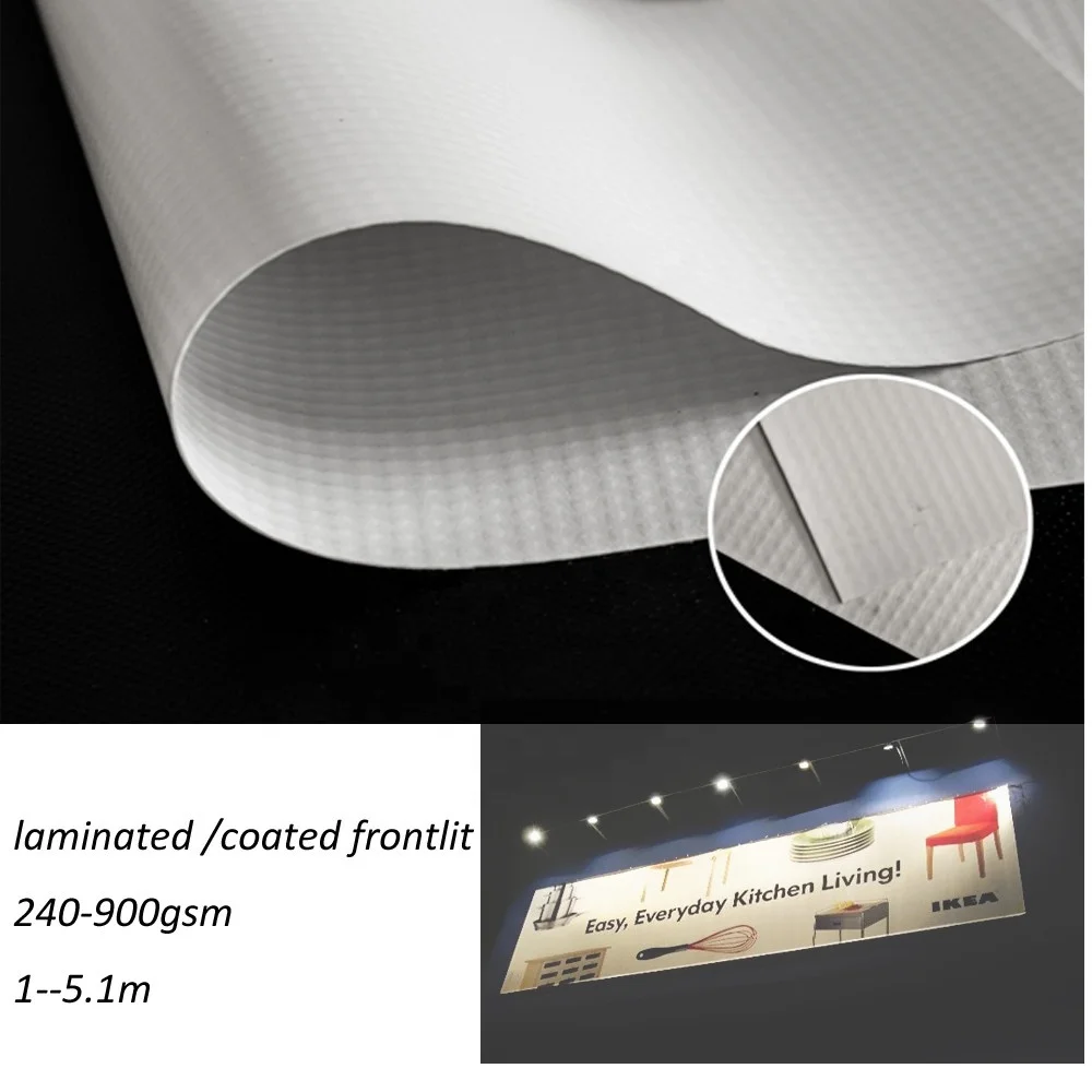
Outdoor Advertisement Printing Material PVC Frontlit Flex Banner Roll 