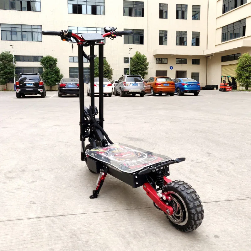 

2021 Hot sale Large screen High speed racing electric motorcycle adult folding 11inch Fat Tire electric scooters free shipping, Black