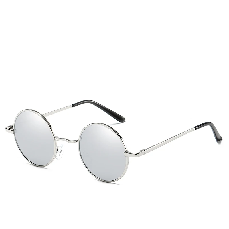 

Futuristic Round Logo Men Fashion High End Cute Women Sun Glasses Gold Small Sunglasses Wholsale