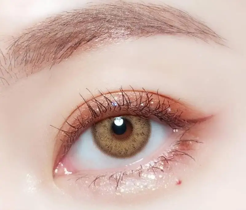 

New arrival russian girl brown color contact lenses soft contact lens 14 mm 3 tone