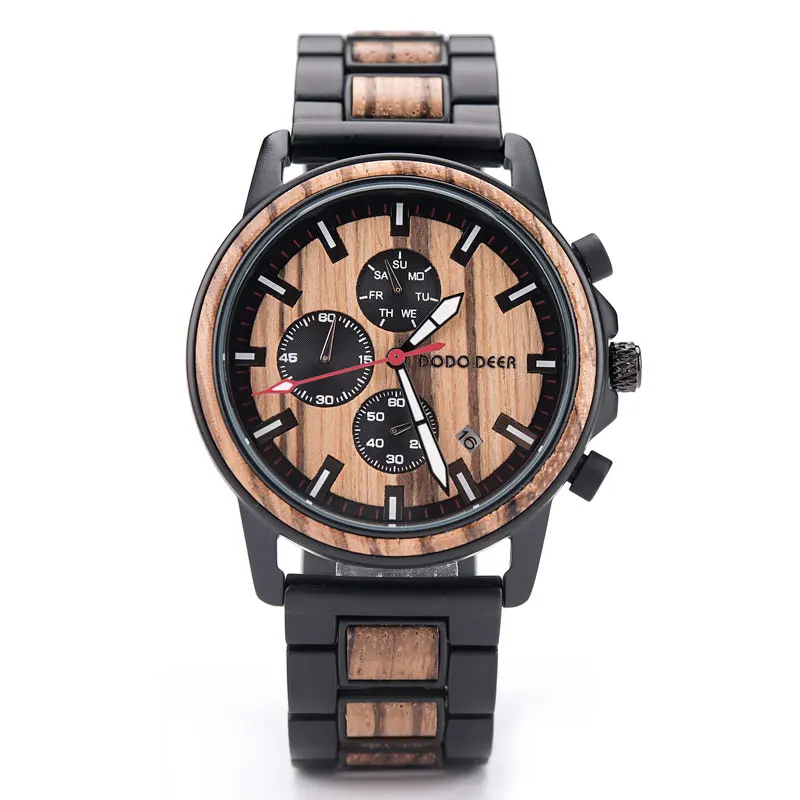 

Arabic 1moq custom box high quality packaging wood watches for men private label