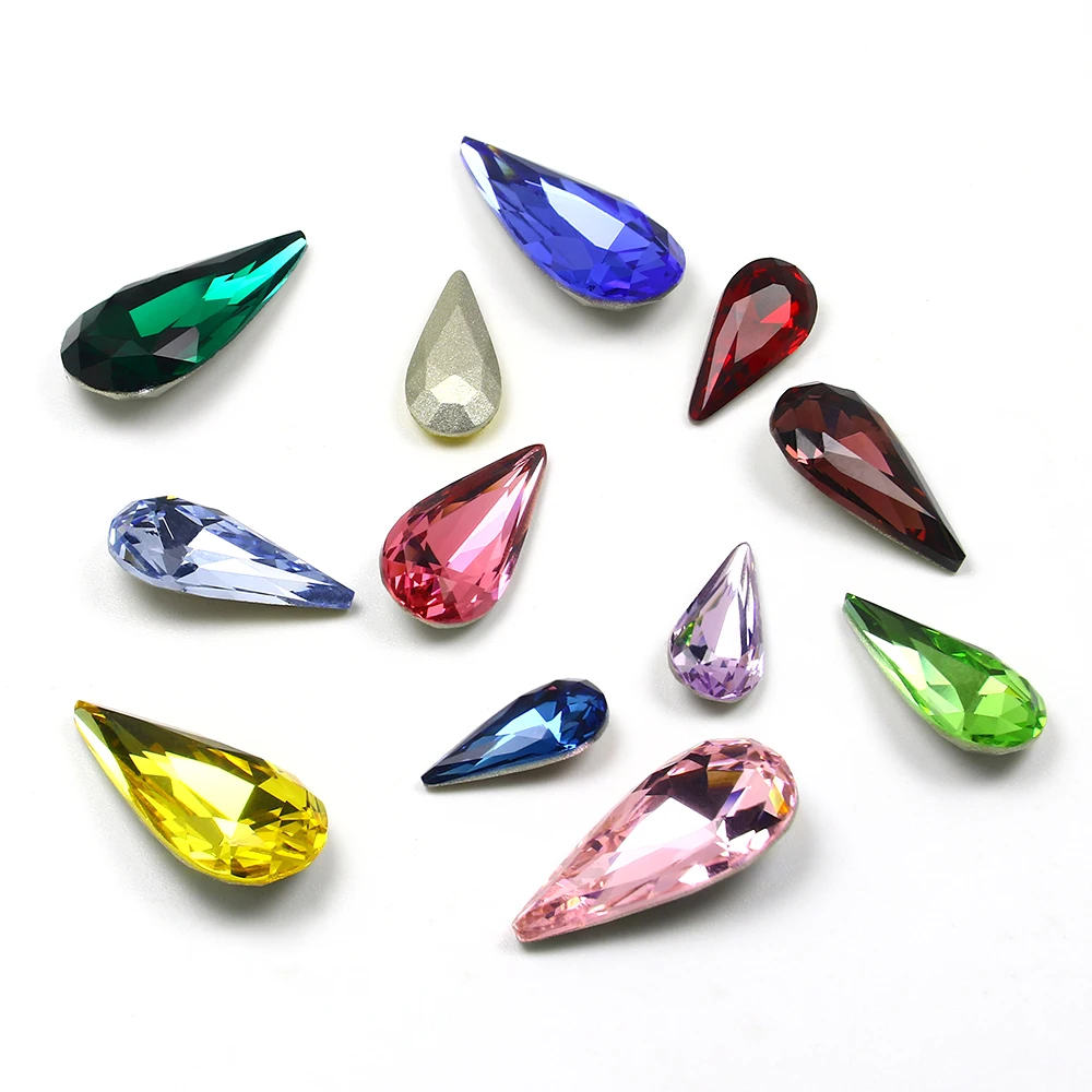 

Tear drop 9*18mm crystal fancy stone rhinestones