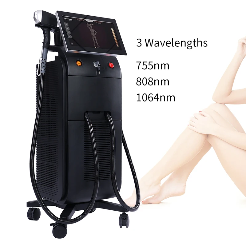 

Soprano Ice Platinum Diode Laser 755 808 1064 Laser Hair Removal Machine Cire Epilation Lazer Hair Removal Epilation Definitive