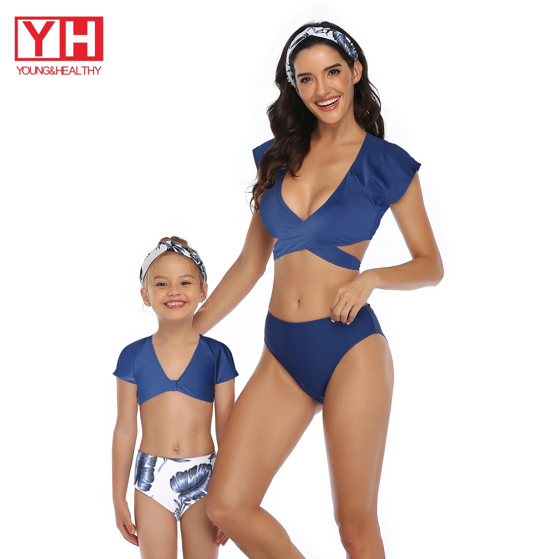 

Wholesale Baby Girls High Quality Quick Dry Spandex Nylon Fabric Woman Swimwear Bikini Swimsuit