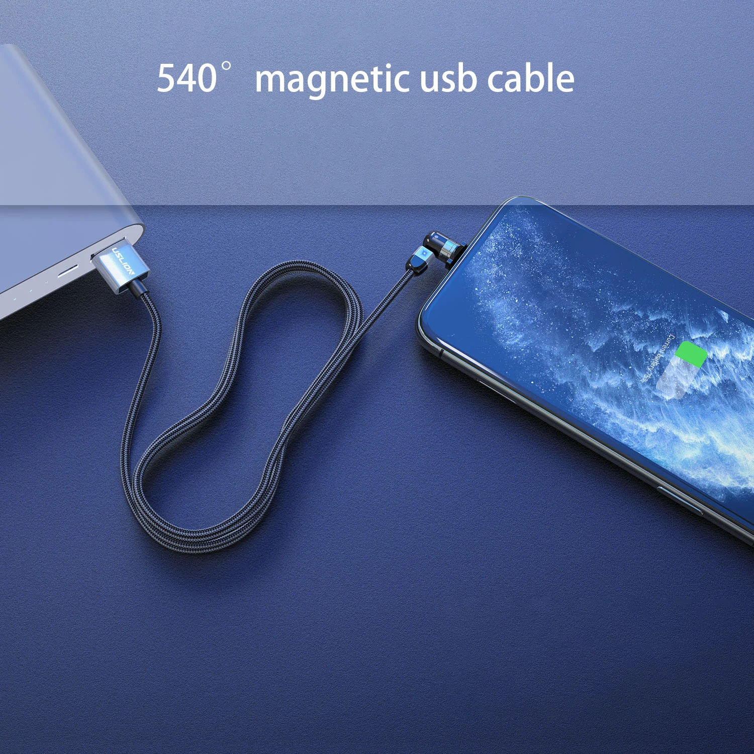 3 in 1 Magnetic 540 degree Type-c Micro USB C Charging Wried Braided USB Cable For Iphone - ANKUX.COM