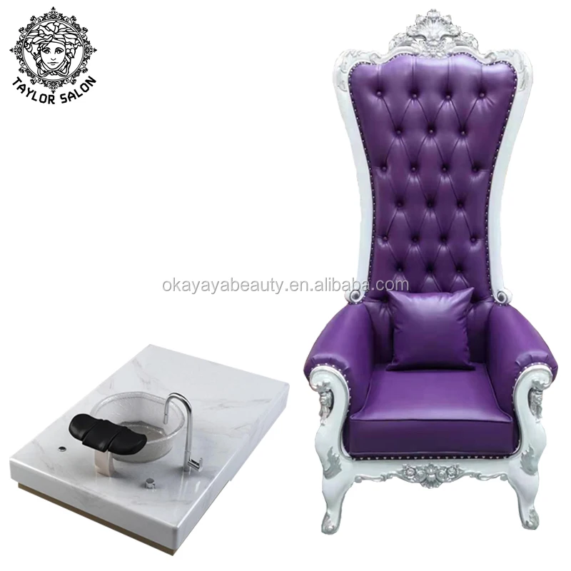 

pedicure chair modern purple salon furniture spa liner