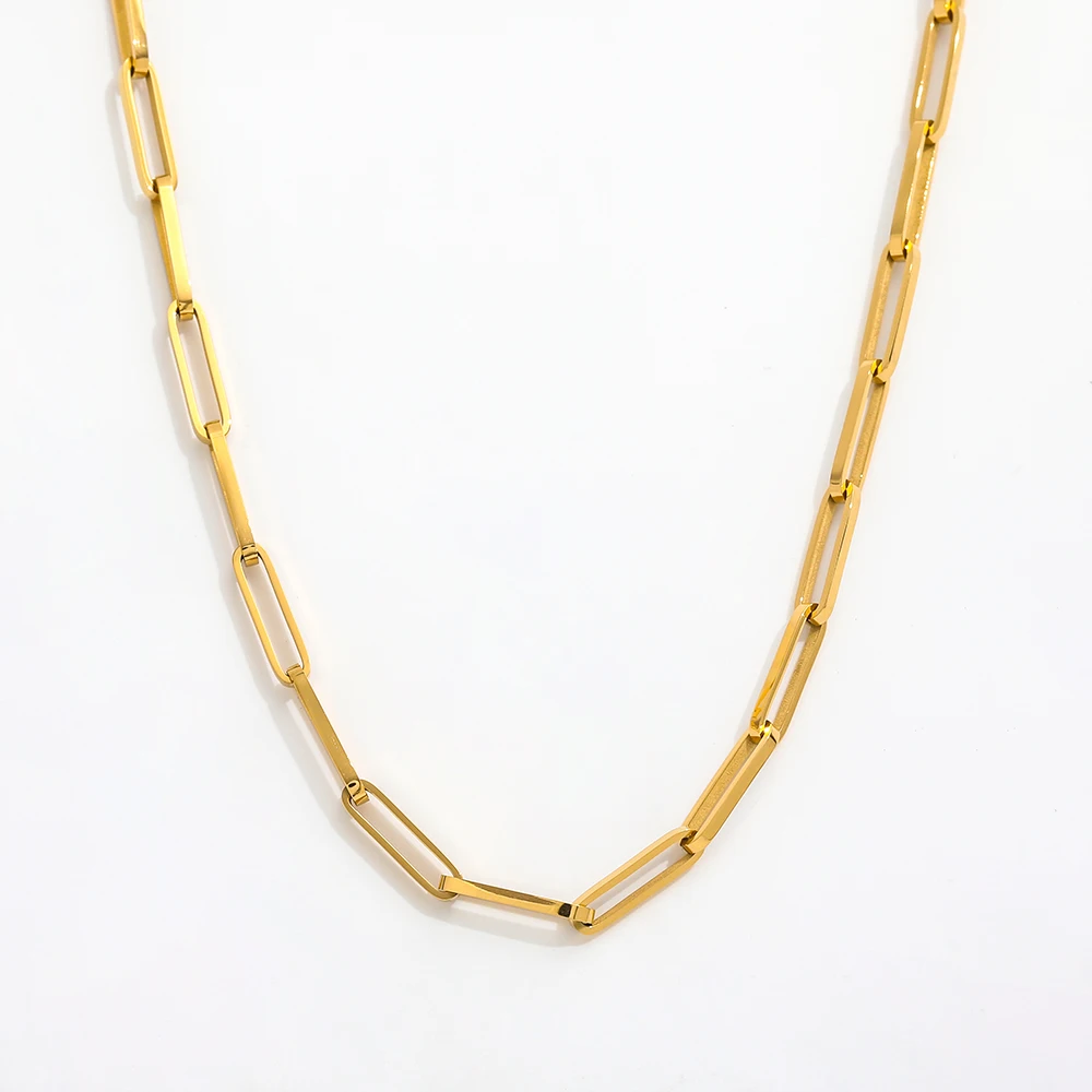 Joolim Jewelry  High End Polish 18k Gold Plated Chain Necklace Trendy Stainless Steel Jewelry Wholesale