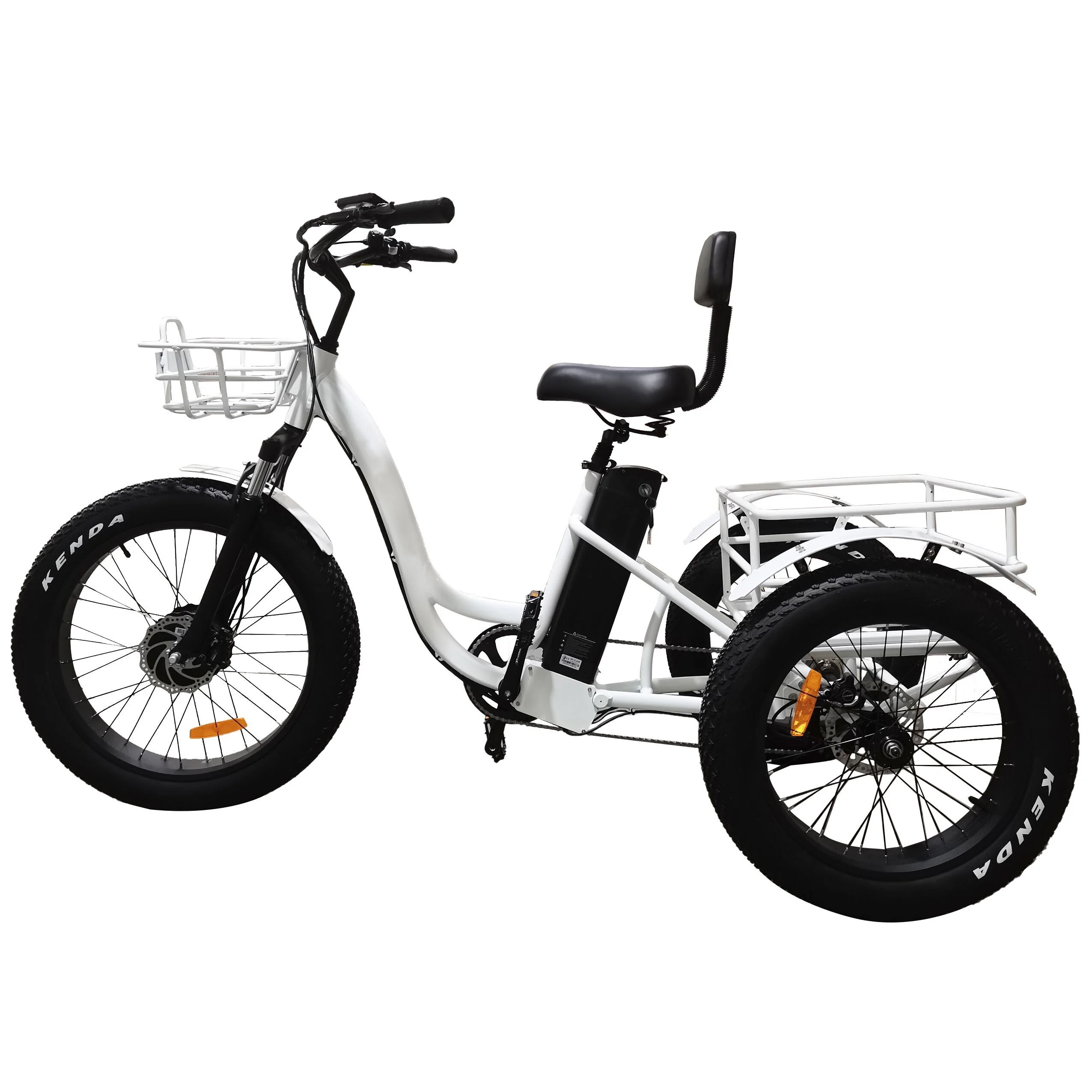 

Ristar three wheeler electric fat tire tricycles with LCD display and suspension fork 3 wheels bike trike snow big tire for sale