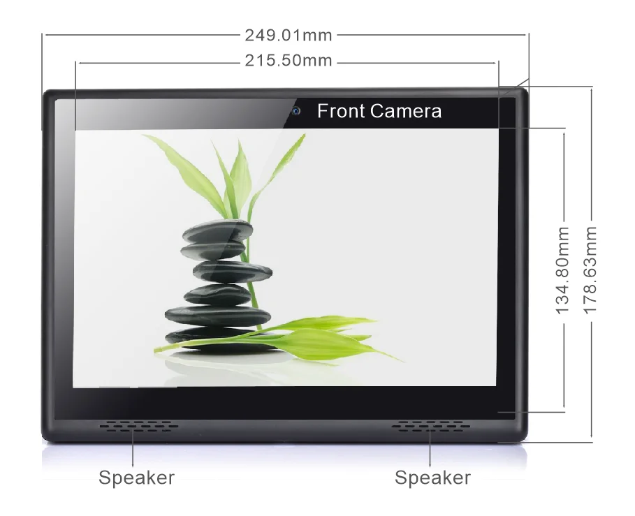 

Desk Vertical L Shape Tablet for Restaurant Advertisement Hospital, Black
