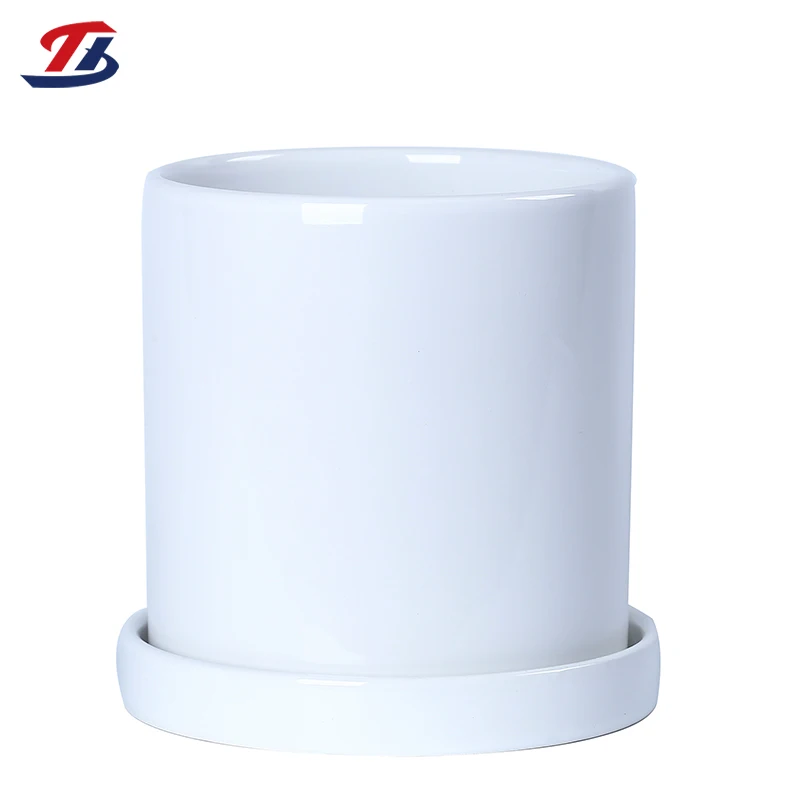 

morden and minimalist ceramic garden flower pot for home decoration