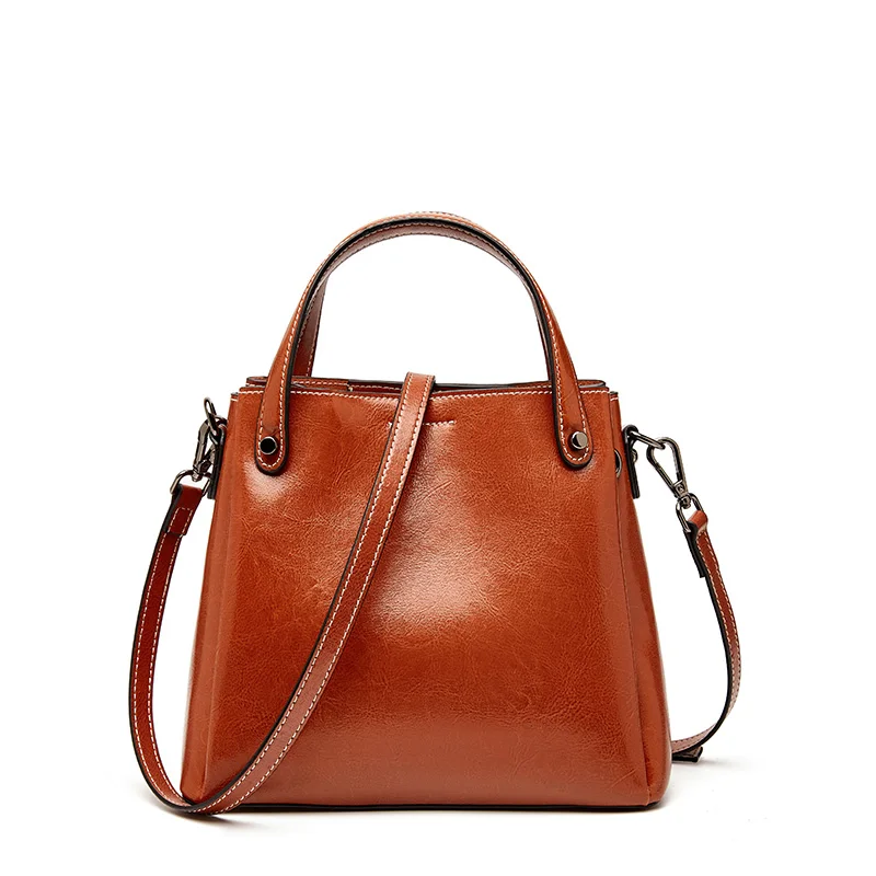

2021 Amazon Hot Sale Retro Classic Ladies Bags Crossbody Genuine Real Leather Bucket Bag Purses and Handbags Luxury For Women, Burgundy / green / black / brown