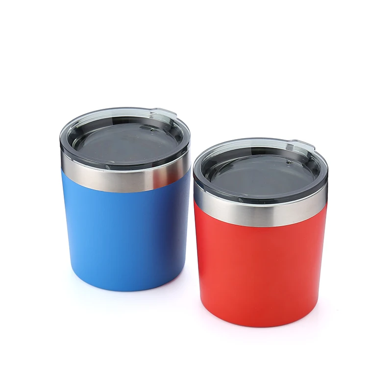 

Customized color 12oz insulated wine water tumblers double wall stainless steel coffee beer mugs with direct drinking lid