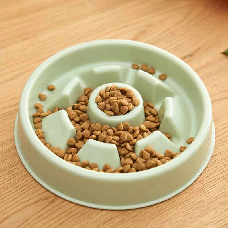 

Factory sell custom plastic middle size pet bowl slow food bowl feeder