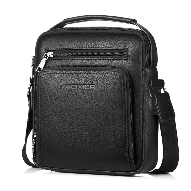 

Famous Brand Weixier Cross Bags Men Businless High Capacity Leather Weixier Sling Bags