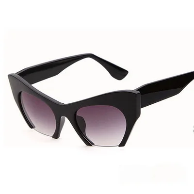 

Transparent Color Half-Frame Fashion Sunglasses Trendy Boxer Cut Edge Glasses Women's Cat Eye Plastic Sunglasses Wholesale 2021, Custom color