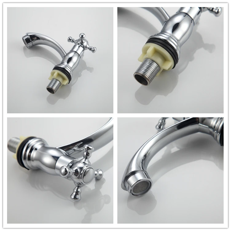 Flower shape handle faucet tap single cold water zinc wash basin mixer