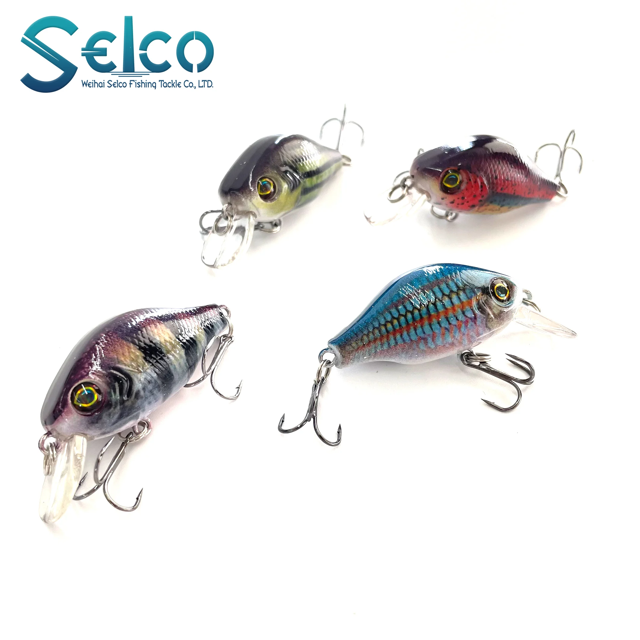 

Selco 6cm 7.7g Factory Wholesale Price Artificial Baits Bionic Design Crankbait Fishing Lures Crank For Saltwater Freshwater