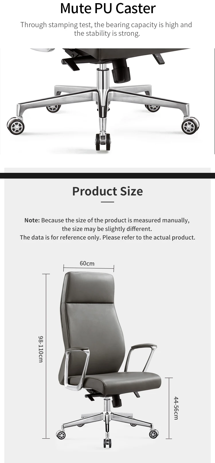 360 Degree Swivel Revolving Manager High-End Pu Leather Executive Office Chair