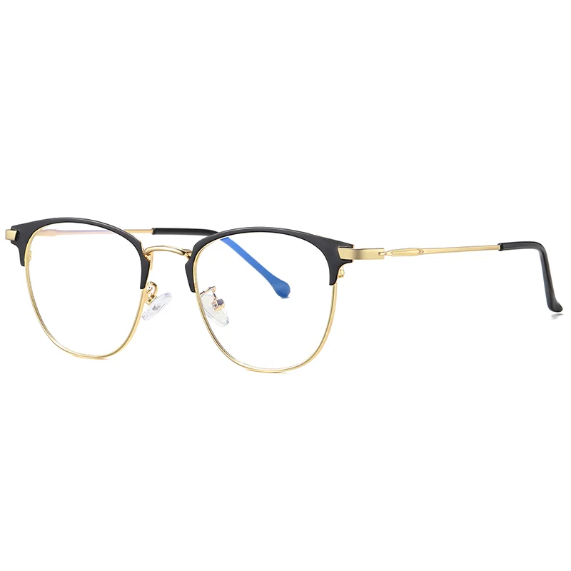 

Metal Square Frame Eyeglasses For Male Anti Blue Light Eye Wear For Men Glasses Frame Optics Eyewear Montura Custom logo