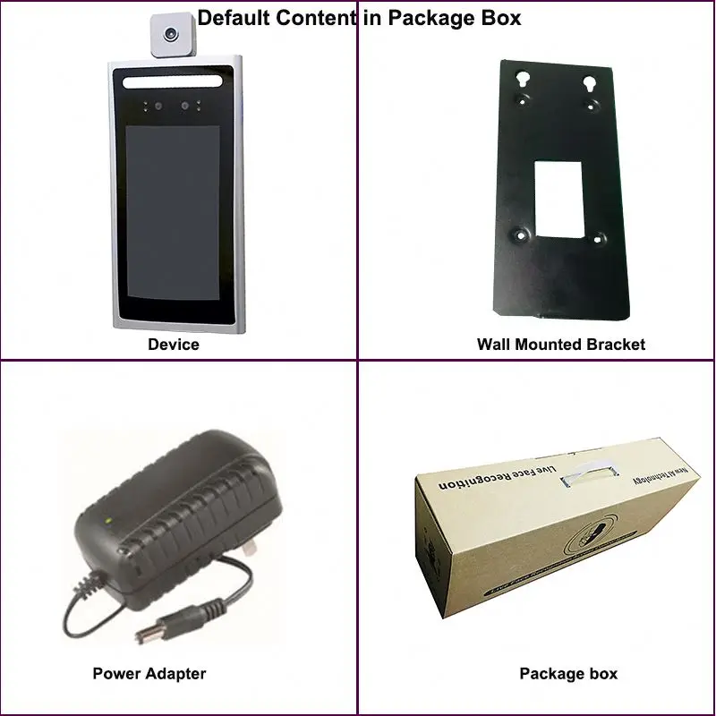 
LEEKGOTECH 7inch Dynamic Live face recognition measurement Time attendance and Access control with Body Temperature Measurement 