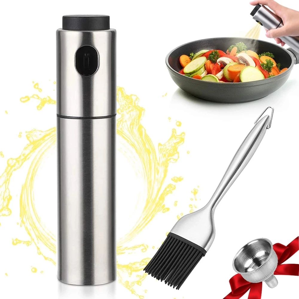 

500/750/1000ML Stainless Steel Oil Dispenser Leak-Proof Oiler Spice Jar Bottle Kitchen Supplies Cruet Olive Oil Bottle