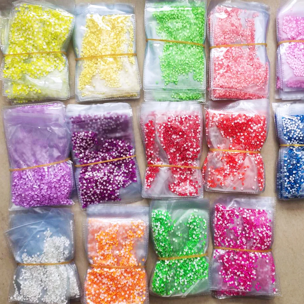 

Yantuo Factory Product SS20 Crystal Flatback In Bulk Glitter Neon Colors Non Hotfix Rhinestones For Nail Art Decorations