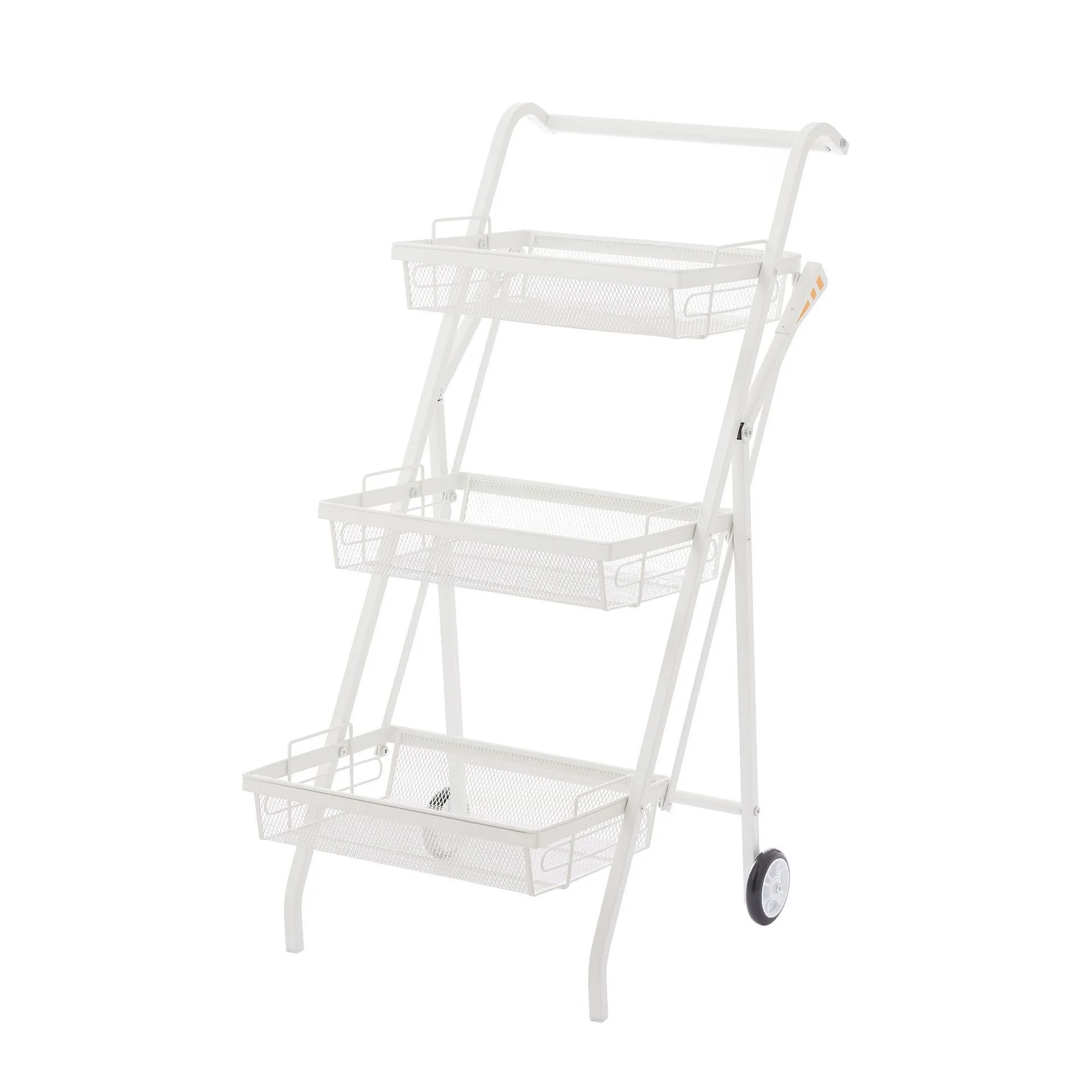 

3-Layer Storage Rack Trolley Sturdy Four-wheel Rolling Trolley Kitchen Storage Rack