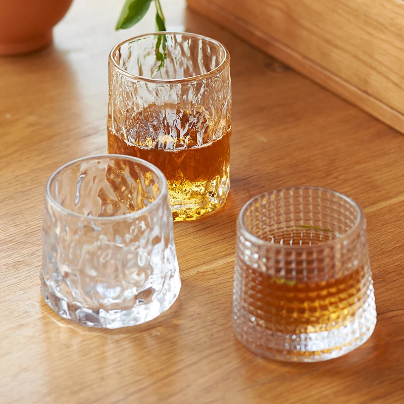 

Glass Drink Cups Elegant Small Reusable Double Wall Personalised Cocktail Tumbler Two-layer Whisky Wine Crystal Glass Cup 3114
