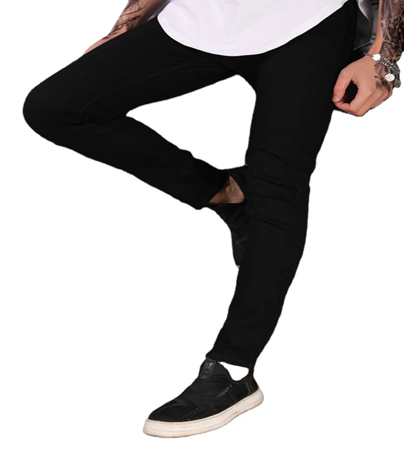 

2021 New Men Skinny Black Jeans Hip Hop Swag Elastic Slim Jogger Men's Brand High Quality Homme tapered Jeans Pants