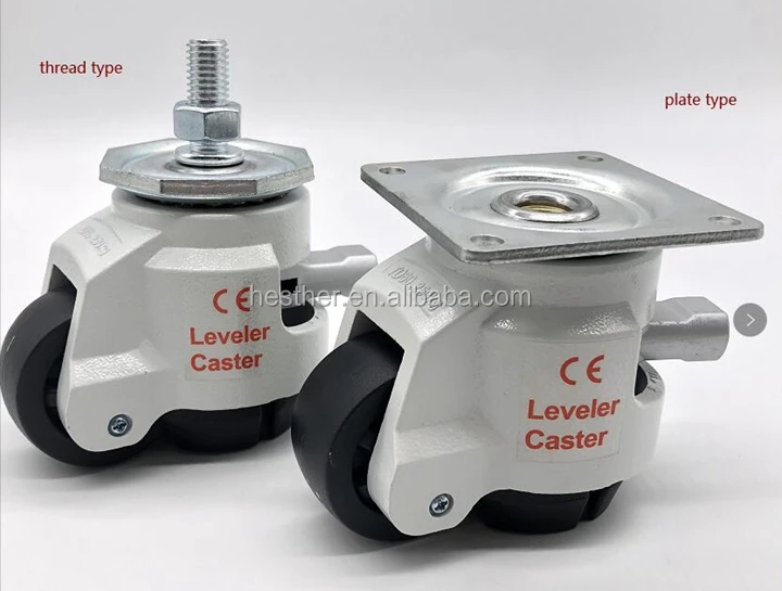 caster 4pcs Swivel Castor Wheels Retractable Heavy Duty Furniture Castors Industrial Leveling Wheels for Workbench Load Up to 1500kg