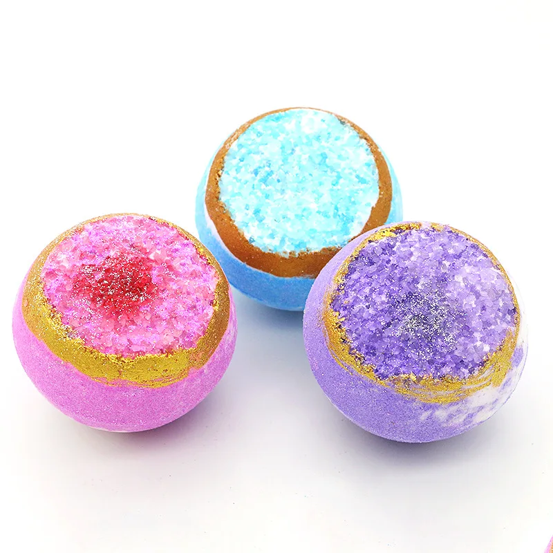 

Wholesale Ready Stock Hot Selling Organic Bath Bomb with Crystal