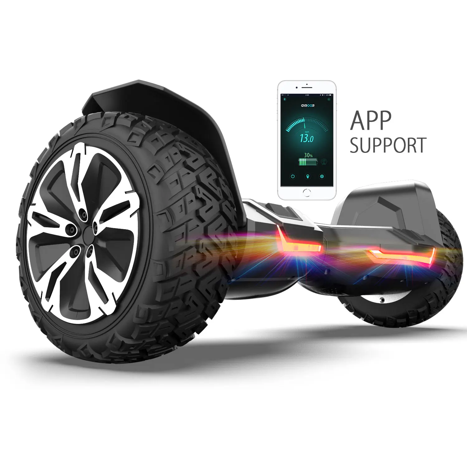 

EU warehouse Gyroor off road SUV 8.5" warrior G2 2 wheel self balancing e scooter hoverboard with app speaker
