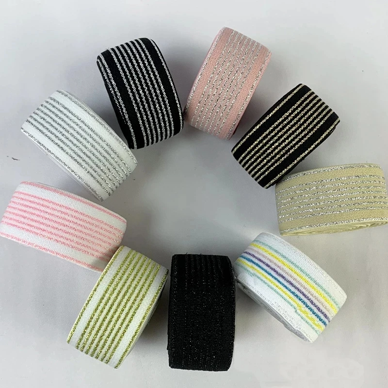 

Deepeel EB079 2.5/4cm Sewing Garment Accessories Clothing Waist Belt Elastic Band Stripe Elastic Bands